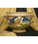 Cachepot con Manici ad Anello Rinascimentale Figura Dama