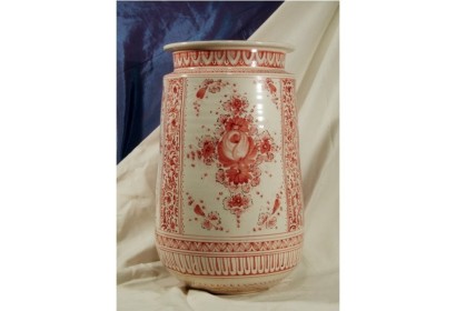 Umbrella Stand Egg Smooth Cylindrical Red Landscape