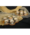 Coffe Set x 6 with Flower Tray and Sugar Bowl Classic
