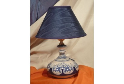 Lamp Onion Ornate Blue Stone