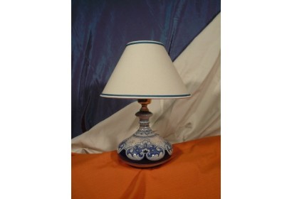 Lamp Onion Ornate Blue Stone