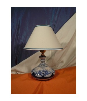 Lamp Onion Ornate Blue Stone