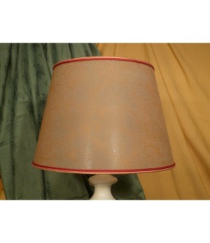 Lampada Anfora con Piede Tagliato Fiori Rosso Geraneo