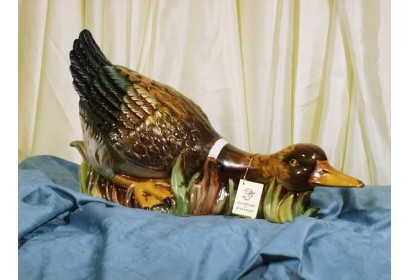 Duck Decorated Patinated Low Neck