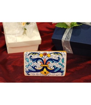 Ceramic Small Box Rectangular Low Ricco Deruta Colors