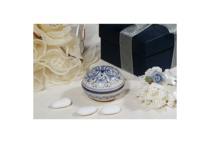 Small Box Sphere Ricco Deruta Blue