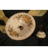 Lampadario Onda Stretta Fiori Graffiti Giallo Arancio