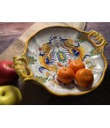 Centrotavola / Fruttiera Manici a Foglia Raffaellesco