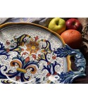 Centrotavola / Fruttiera Manici a Foglia Ricco Deruta Colori